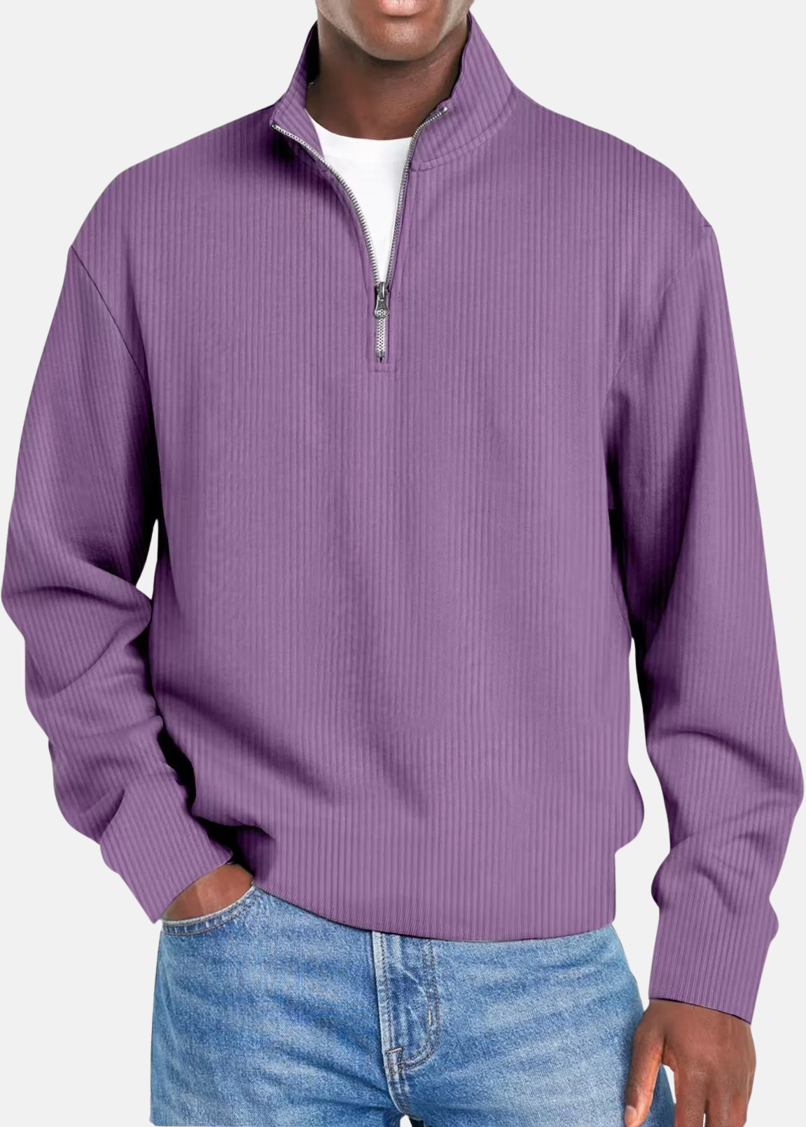 Mistrève | Polo Homme Zippé à Rayures –  Élégance Décontractée