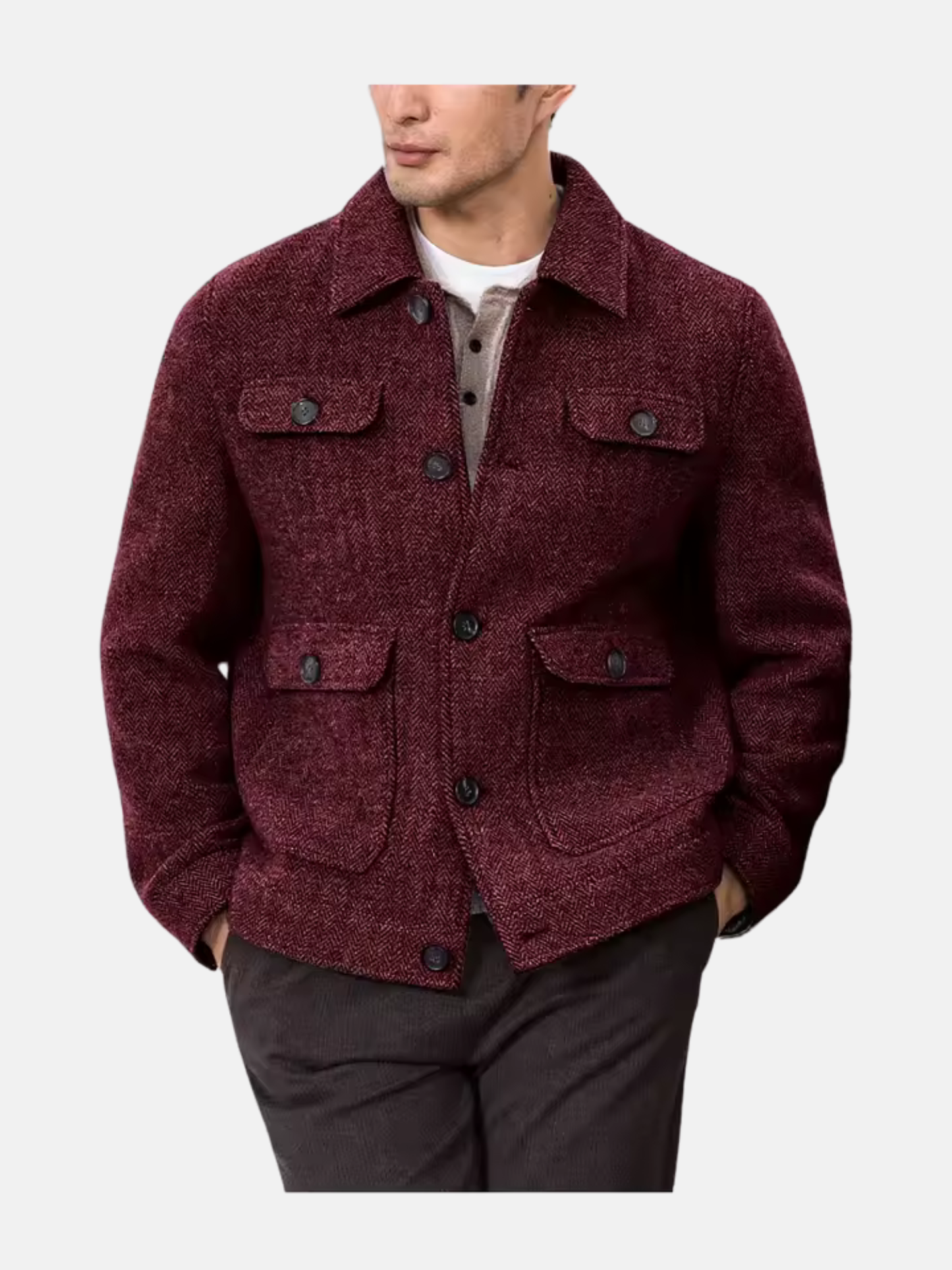 Mistrève | Herren Chevron-Muster Blazer – Klassische Eleganz und lässiger Stil