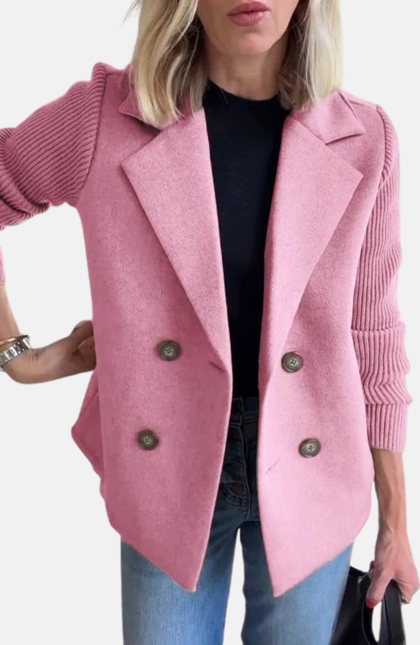 Mistrève | Blazer Élégant à Manches Tricotées