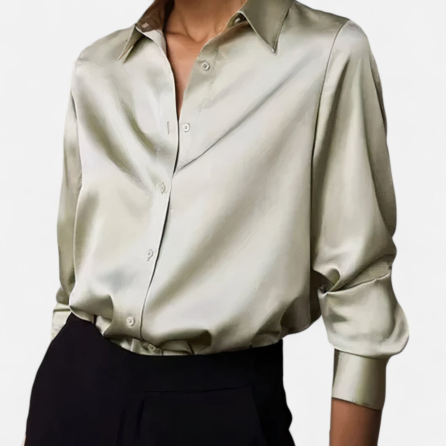 Mistrève | Satin Blouse for Women – Subtle Shine and Timeless Elegance