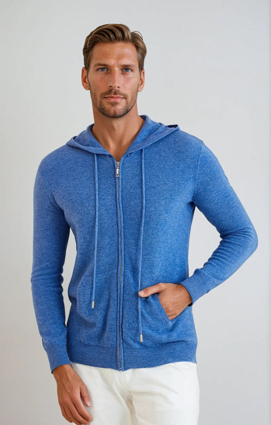 Cashmere Knit Zip Vest -