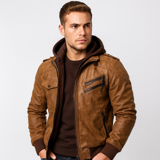 Mistrève | Veste Hiver Homme en Cuir – Élégance Tendance