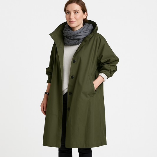 Mistrève | Trench Coat Femme avec Coupe-Vent – Élégance Légère & Protection Imperméable