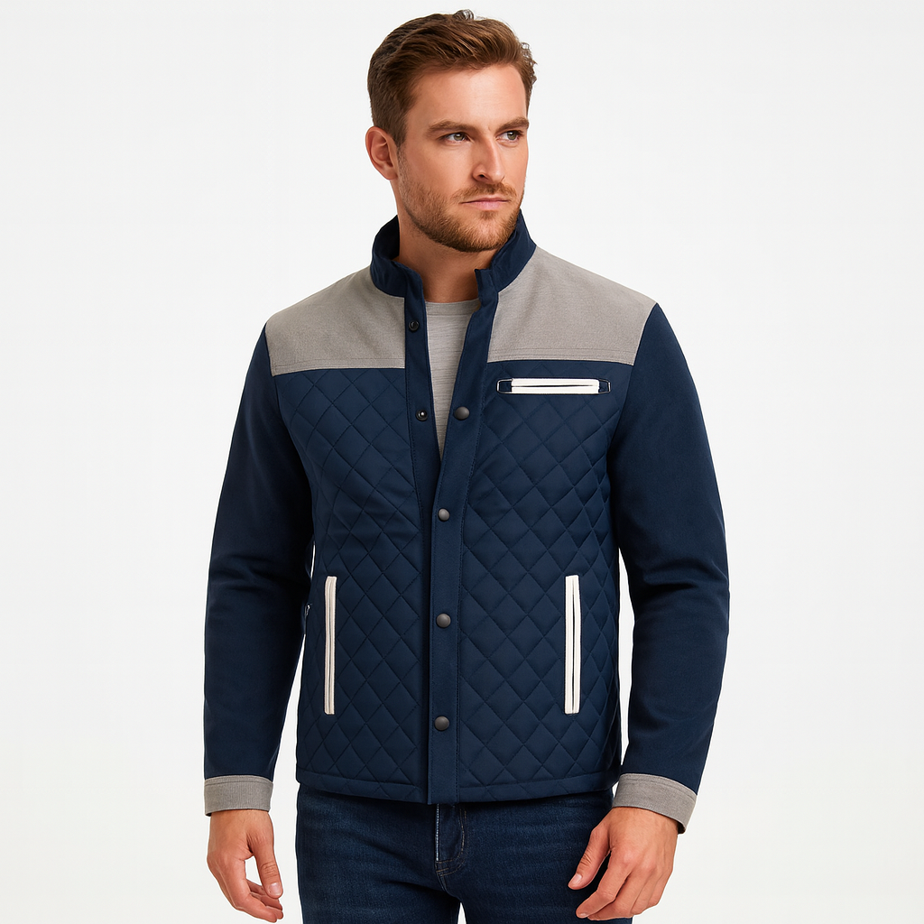 Mistrève | Veste Homme Patchwork Coton – Élégance Intemporelle & Style Polyvalent