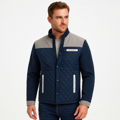 Mistrève | Veste Homme Patchwork Coton – Élégance Intemporelle & Style Polyvalent