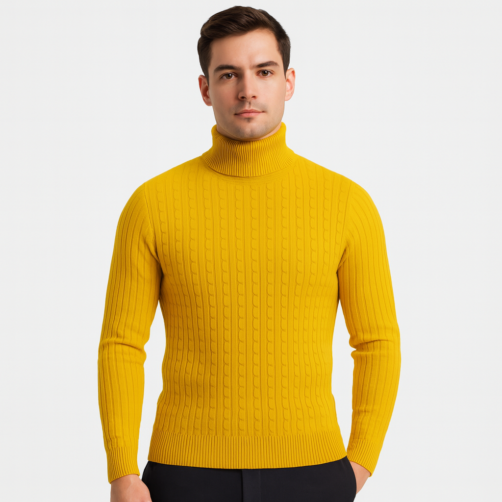 Mistrève | Pull Col Roulé Homme Élégant & Confortable – Style Classique
