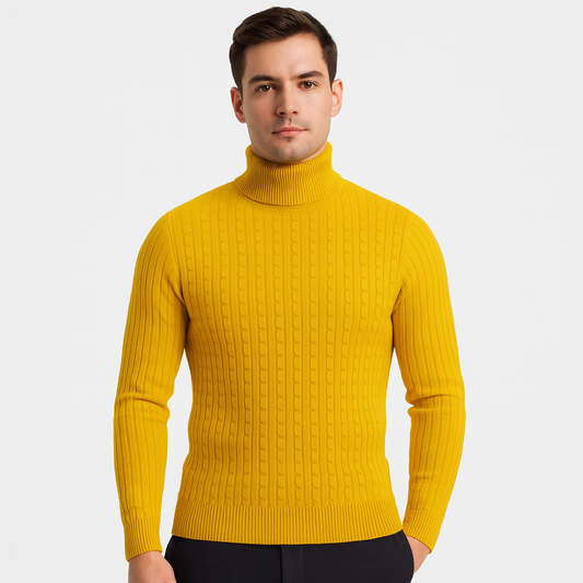 Mistrève | Pull Col Roulé Homme Élégant & Confortable – Style Classique