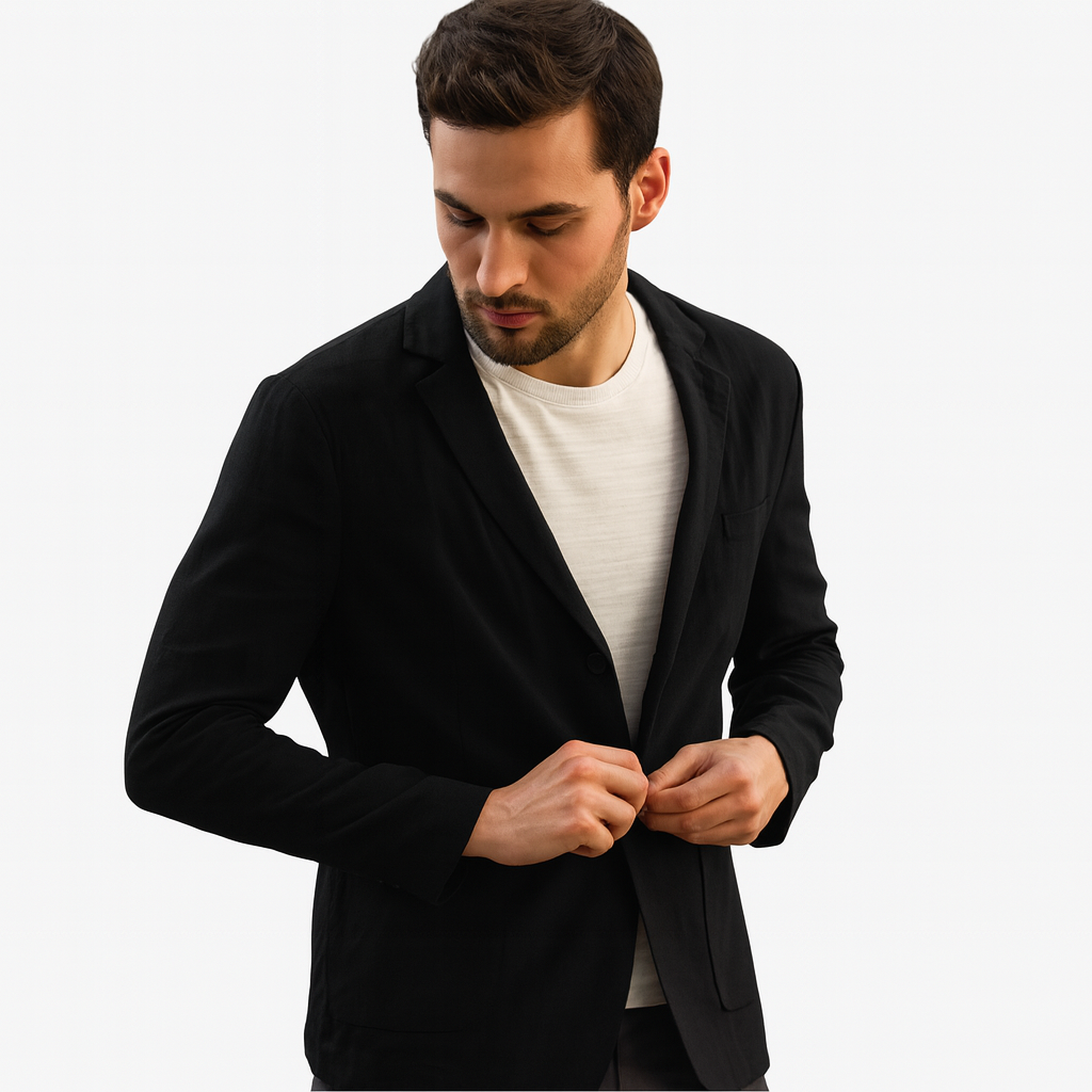 Mistrève | Blazer Homme Coton Lin Décontracté – Confort Léger