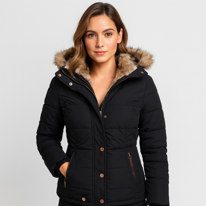 Mistrève | Veste Femme avec Col et Fourrure – Élégance et Protection Extrême
