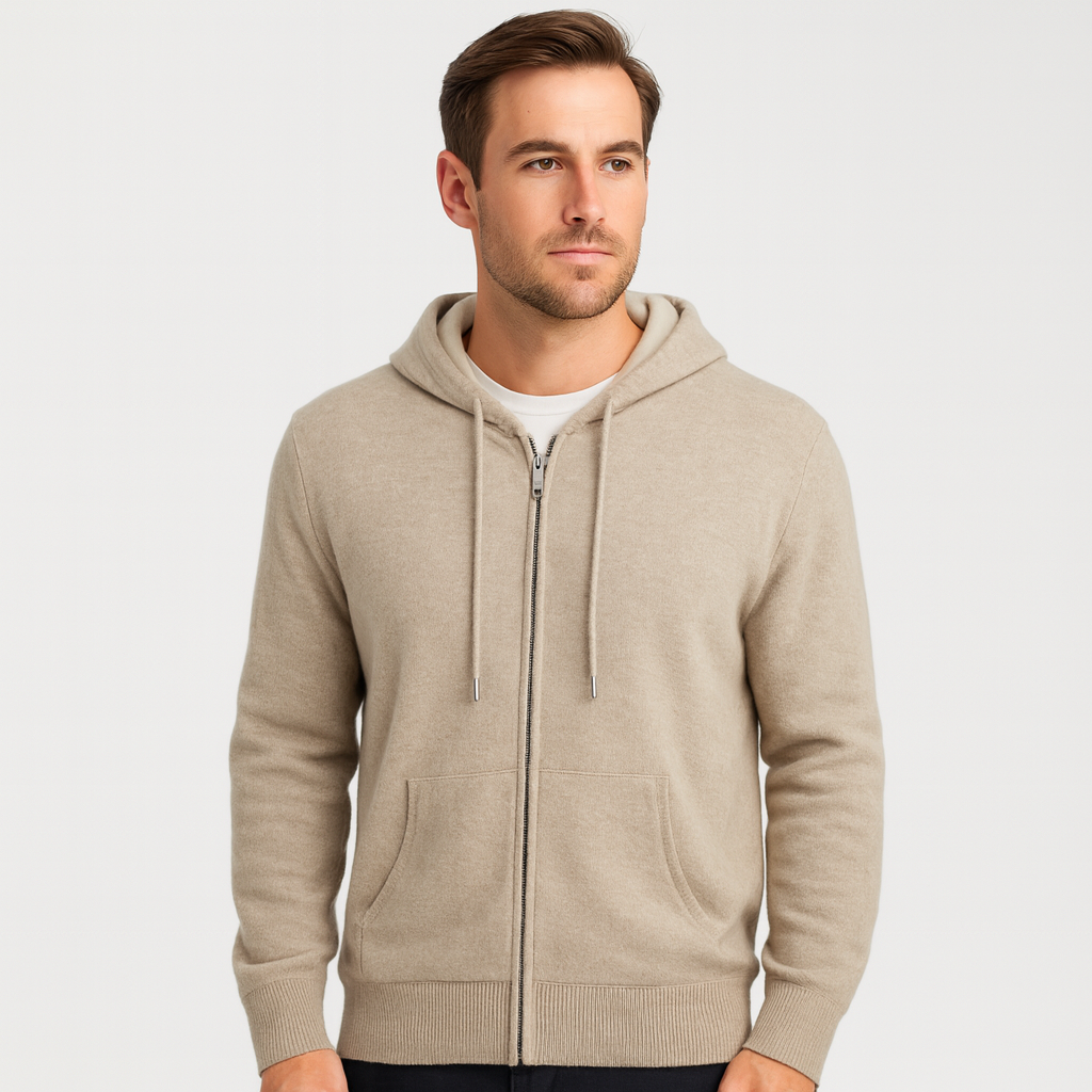 Mistrève | Cardigan Zippé en Cachemire Homme – Luxe Intemporel et Confort Absolu