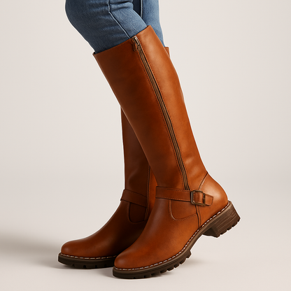 Mistrève | Bottes Hautes en Cuir Premium – Élégance et Confort Quotidien