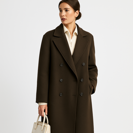 Mistrève | Trench-coat en laine mélangée – Élégance structurée, confort intemporel