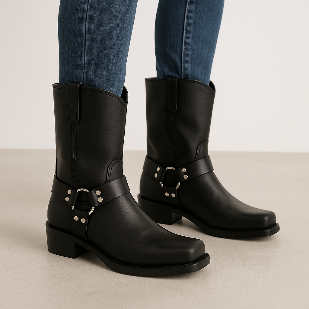 Mistrève | Bottes Cowboy Femme en Cuir – Style Classique & Touche Moderne