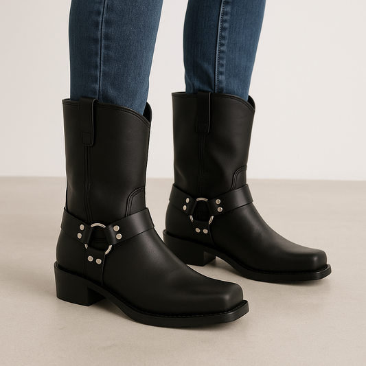Mistrève | Bottes Cowboy Femme en Cuir – Style Classique & Touche Moderne