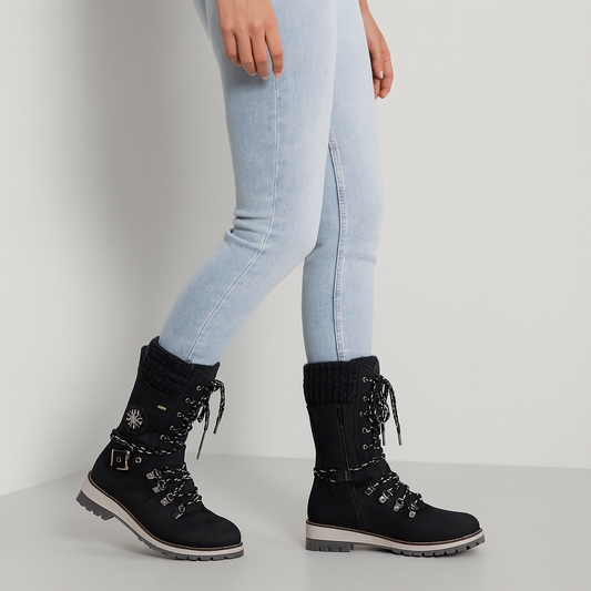 Mistrève | Bottes d’Hiver Femme à Lacets – Semelle Antidérapante
