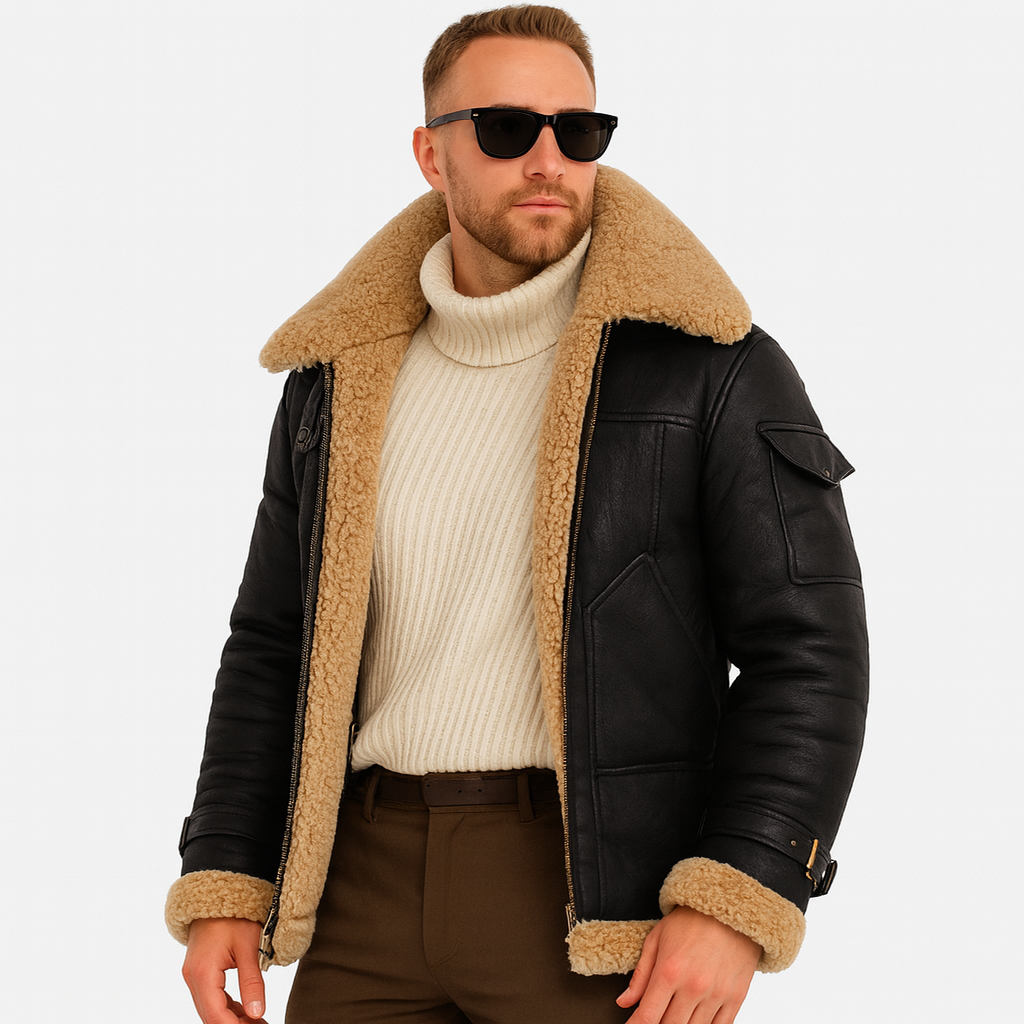 Mistrève | Veste en cuir pour homme – Élégance classique et charme intemporel