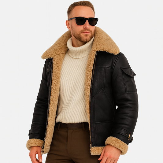 Mistrève | Veste en cuir pour homme – Élégance classique et charme intemporel