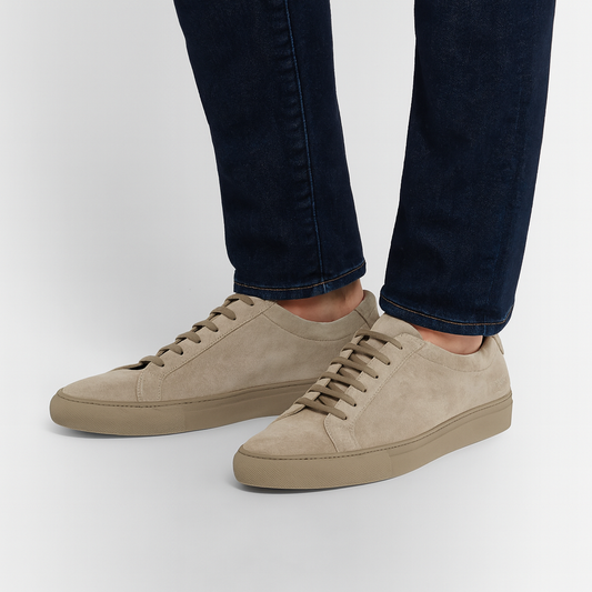Mistrève | Baskets Homme Suède Gris Clair – Élégance Décontractée & Confort Quotidien