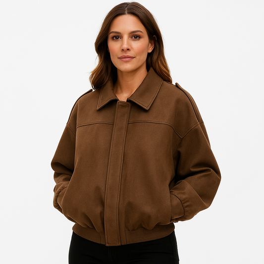 Mistrève | Blouson Bomber Femme – Coupe Courte & Zip Moderne