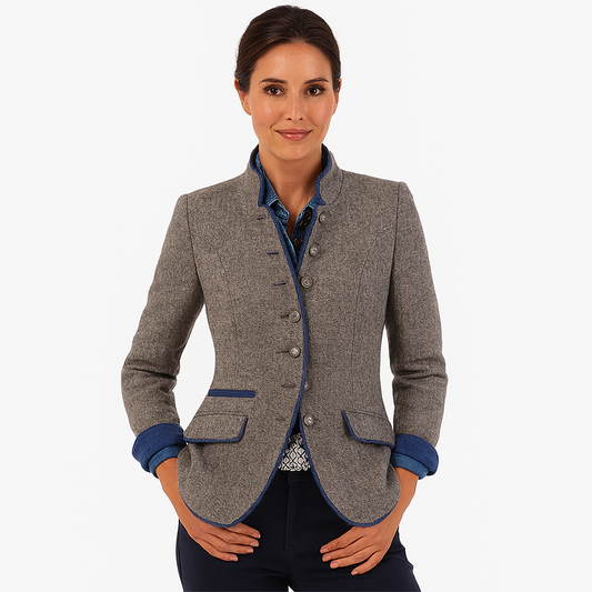 Mistrève | Manteau Hiver Vintage Femme – Coupe Cintrée & Col Montant Élégant