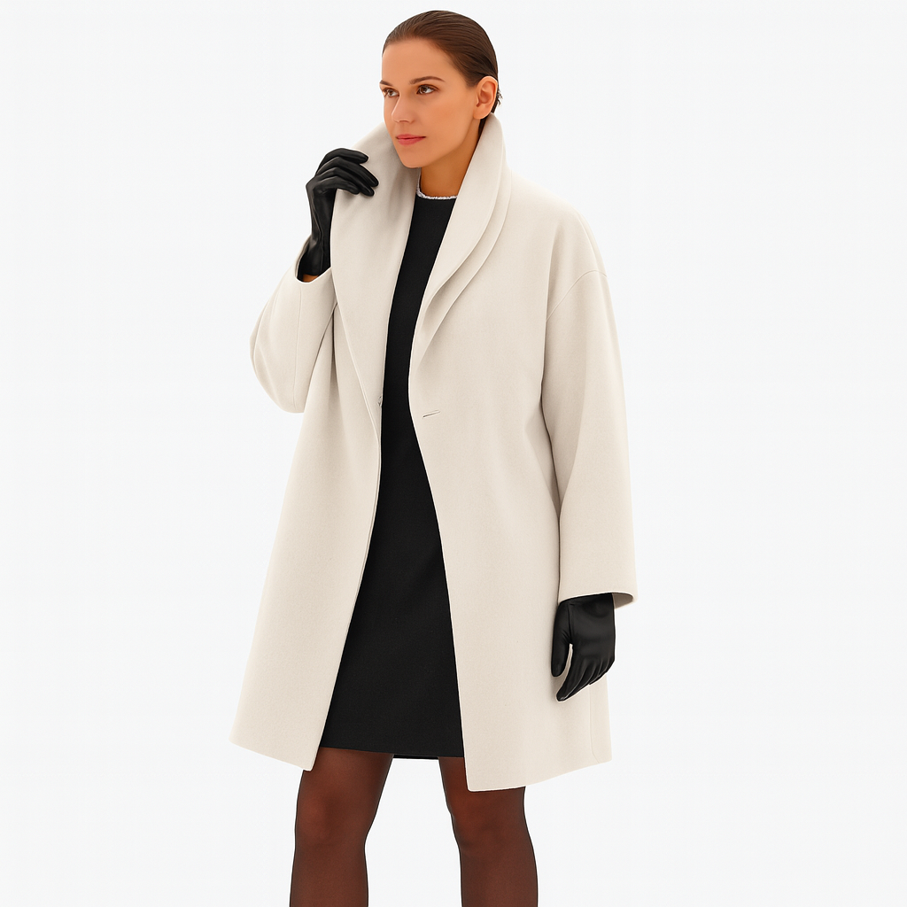 Mistrève | Manteau Femme en Laine à Large Col – Chaleur Hivernale & Élégance Intemporelle