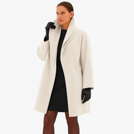 Mistrève | Manteau Femme en Laine à Large Col – Chaleur Hivernale & Élégance Intemporelle