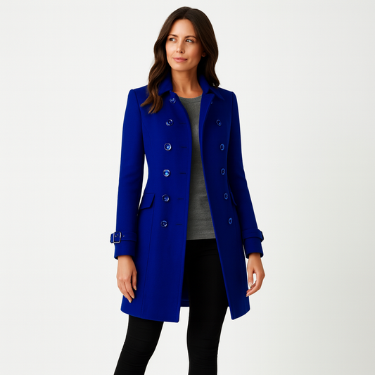 Mistrève | Manteau femme croisé en laine – Élégance intemporelle et chaleur hivernale