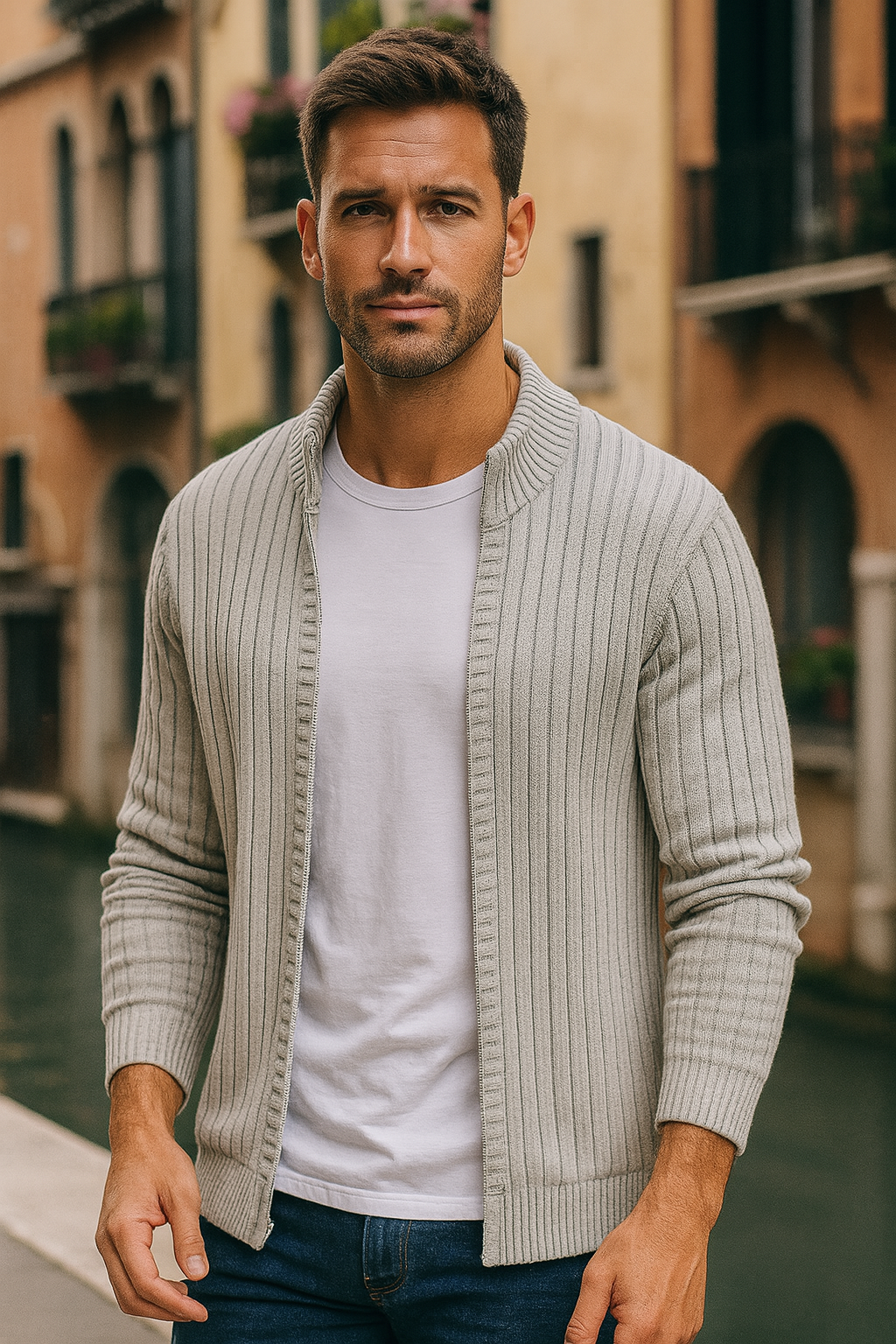 Mistrève – Gilet en Laine Zippé pour Homme | Chic & Confort