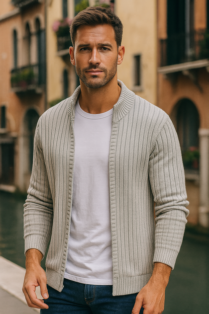 Mistrève – Gilet en Laine Zippé pour Homme | Chic & Confort