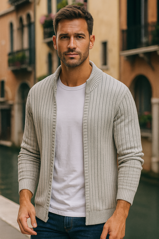 Mistrève – Gilet en Laine Zippé pour Homme | Chic & Confort