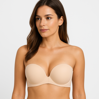 Mistrève | Soutien-Gorge Push-Up Sans Bretelles – Maintien Invisible, Galbe Sublime