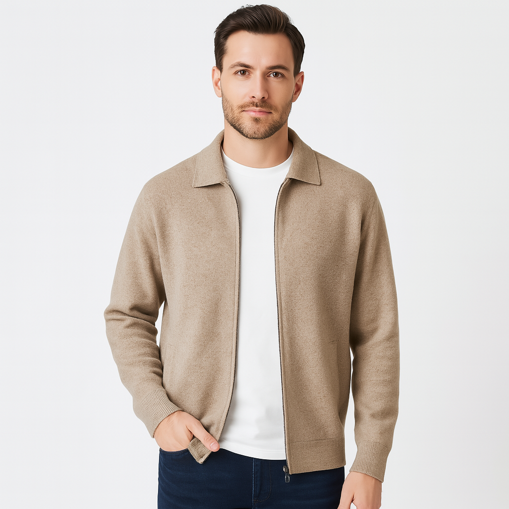 Mistrève | Gilet Zippé Homme Coupe Ajustée – Chaleur Douce et Style Raffiné