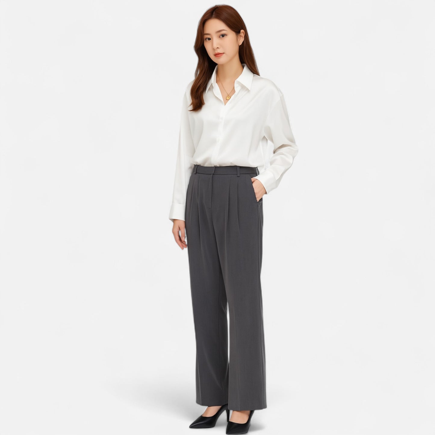 Mistrève | Satin Blouse for Women – Subtle Shine and Timeless Elegance