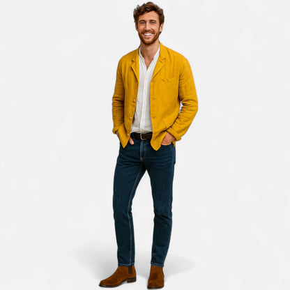 Mistrève | Blazer en Lin pour Homme – Raffinement Estival, Élégance Sans Effort