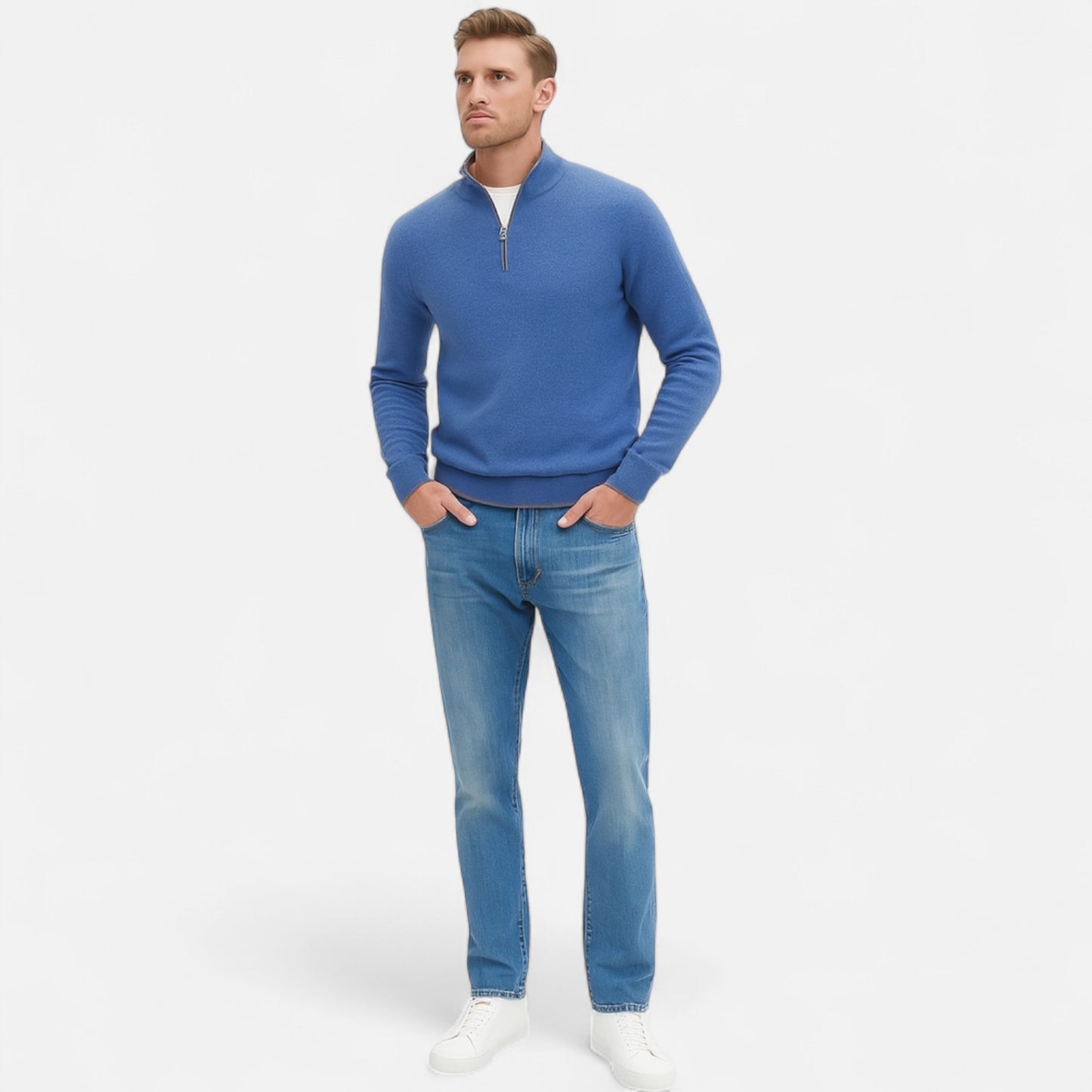 Mistrève | Pull Cachemire Manches Longues Homme – Luxe Naturel et Élégance Intemporelle