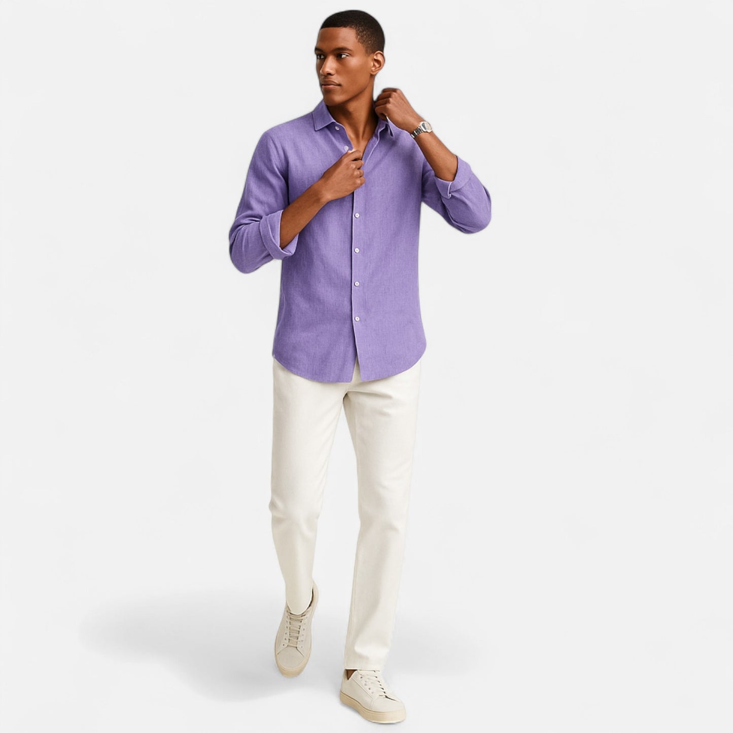 Mistrève | Chemise Décontractée en Lin pour Homme – Élégance Naturelle, Confort Estival