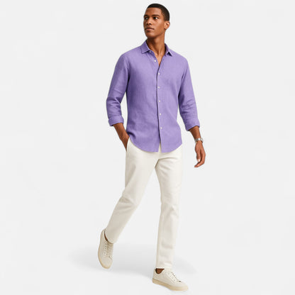 Mistrève | Chemise Décontractée en Lin pour Homme – Élégance Naturelle, Confort Estival