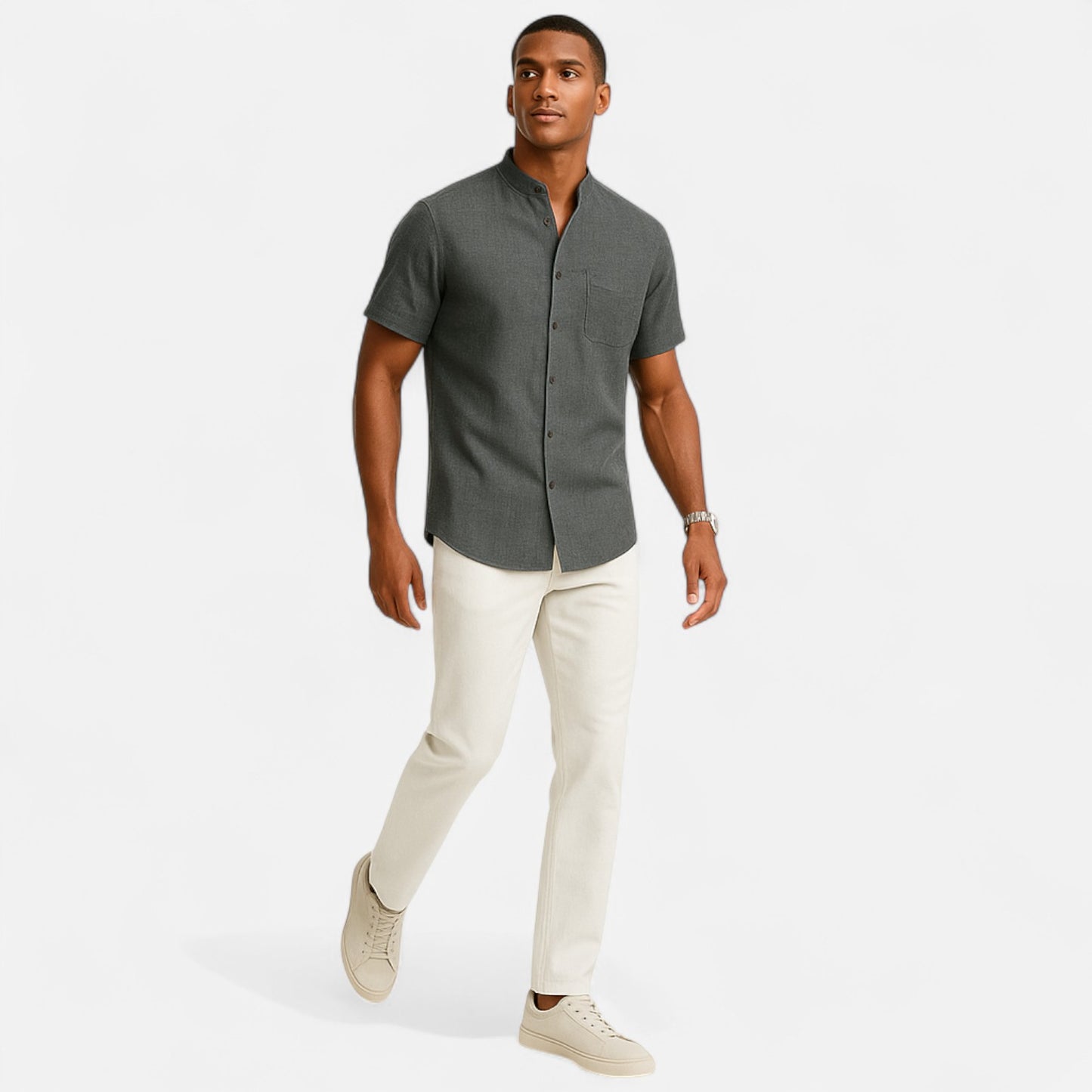 Mistrève | Chemise Décontractée en Lin pour Homme – Élégance Naturelle, Confort Estival