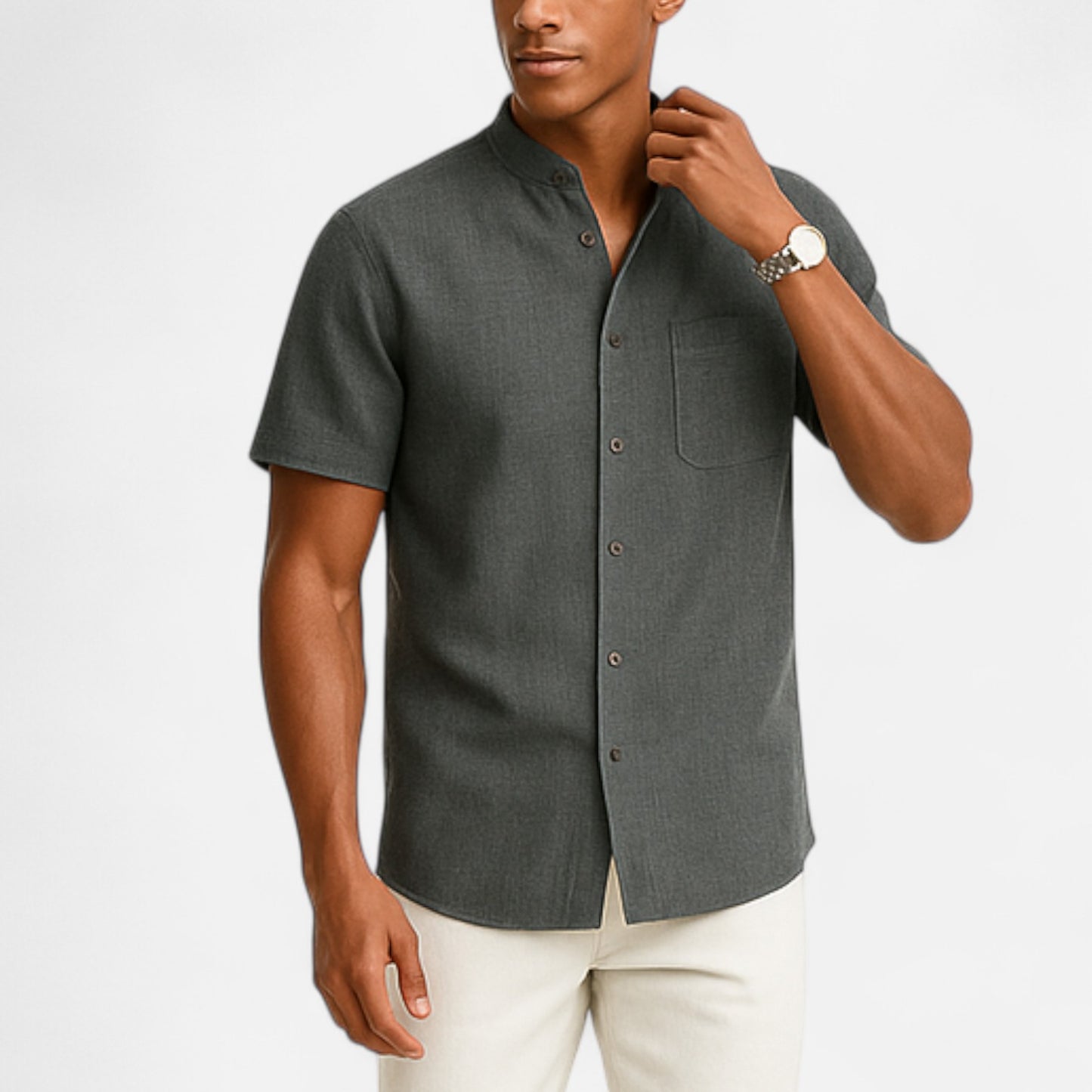Mistrève | Chemise Décontractée en Lin pour Homme – Élégance Naturelle, Confort Estival