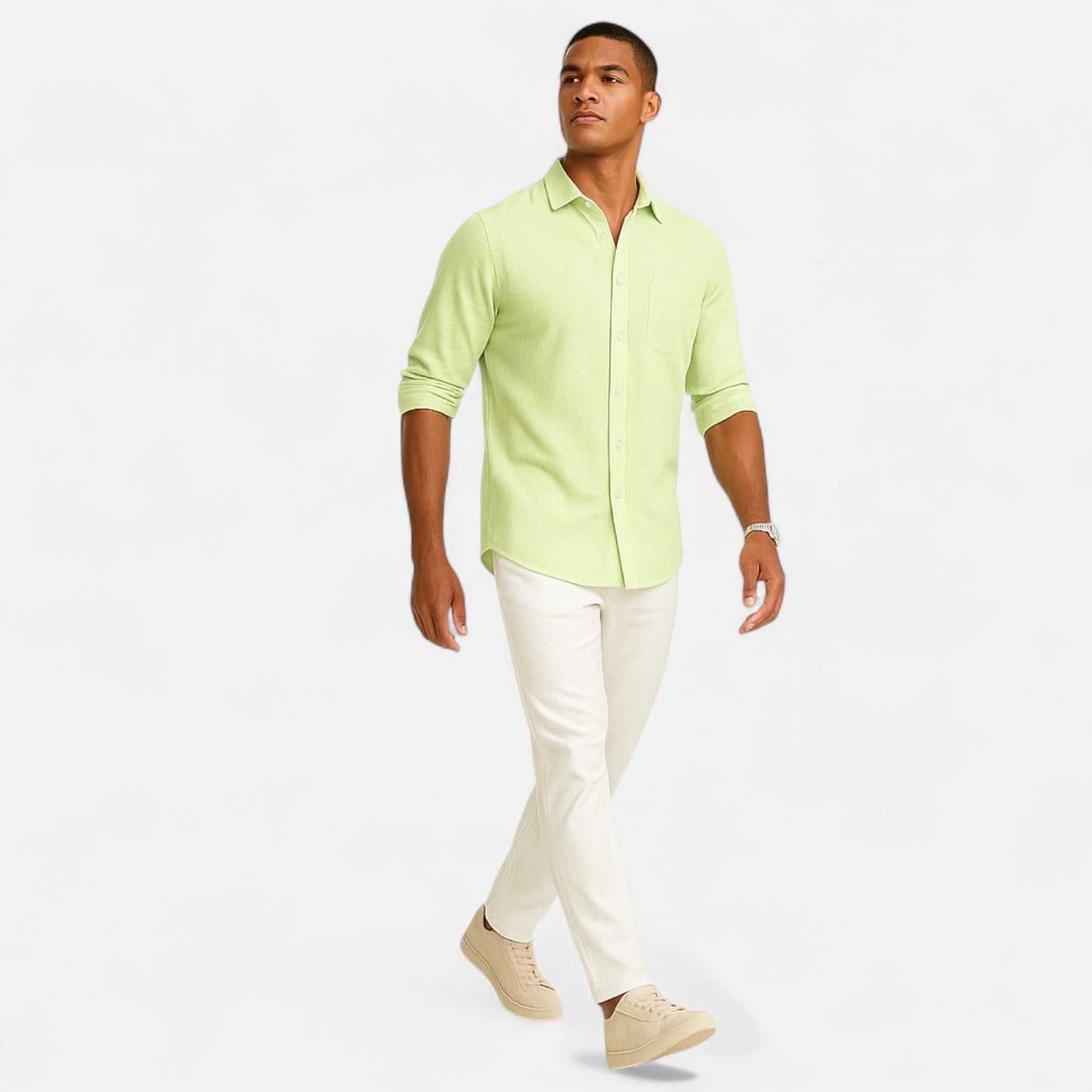 Mistrève | Chemise Classique en Lin pour Homme – Élégance Authentique, Raffinement Intemporel