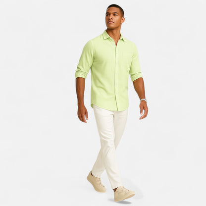Mistrève | Chemise Classique en Lin pour Homme – Élégance Authentique, Raffinement Intemporel