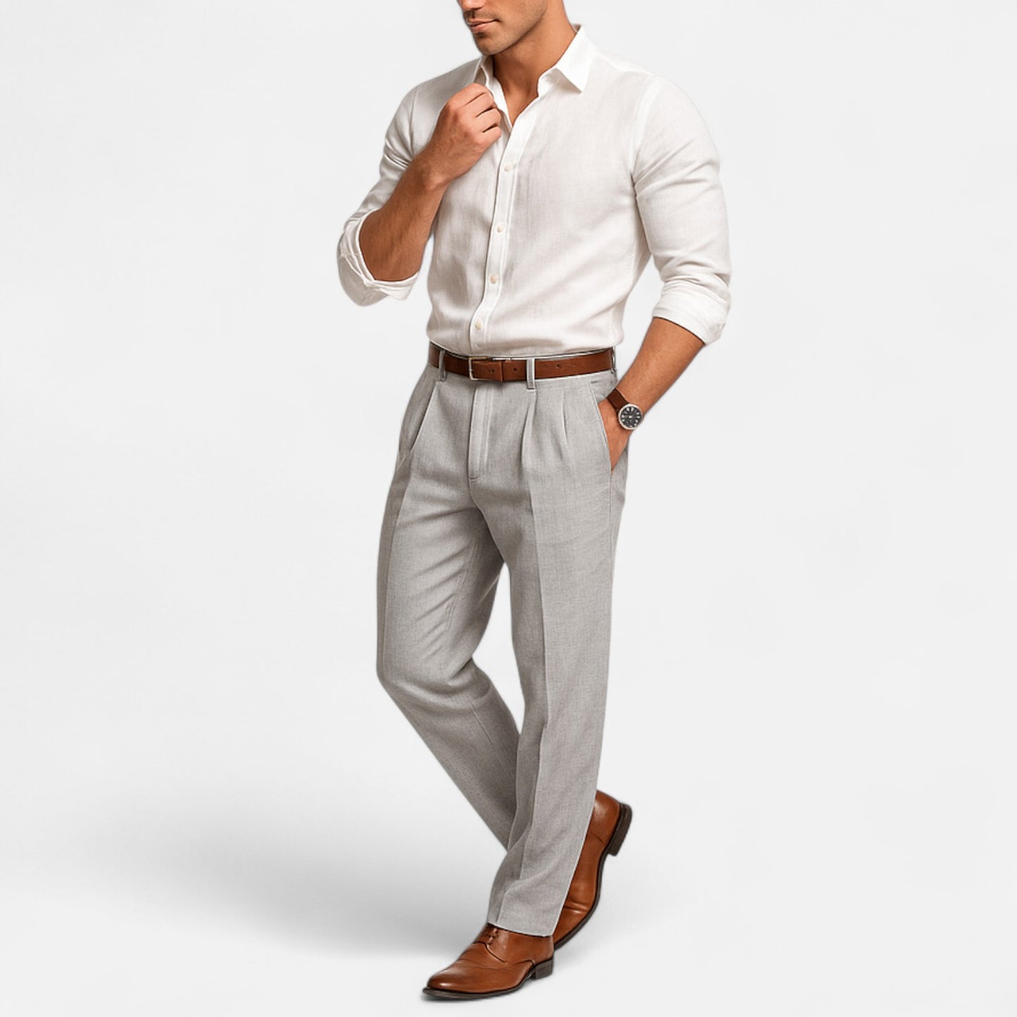 Mistrève | Pantalon Décontracté en Lin pour Homme – Élégance Naturelle, Confort Estival