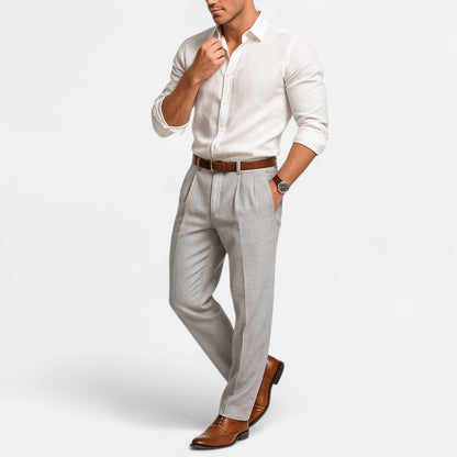Mistrève | Pantalon Décontracté en Lin pour Homme – Élégance Naturelle, Confort Estival