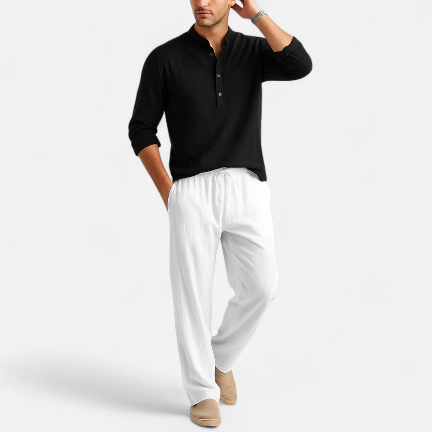 Mistrève | Pantalon en Lin pour Homme – Élégance Décontractée, Confort Naturel