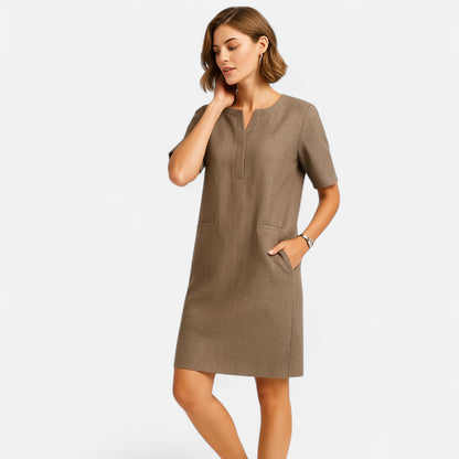 Mistrève | Robe d'Été Légère en Lin pour Femme – Fraîcheur Naturelle, Élégance Décontractée