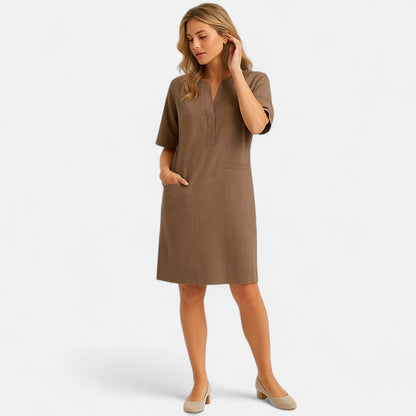 Mistrève | Robe d'Été Légère en Lin pour Femme – Fraîcheur Naturelle, Élégance Décontractée