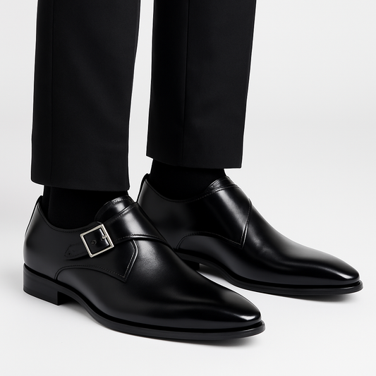 Mistrève | Chaussures Homme en Cuir Véritable à Boucle – Élégance Classique et Confort Moderne