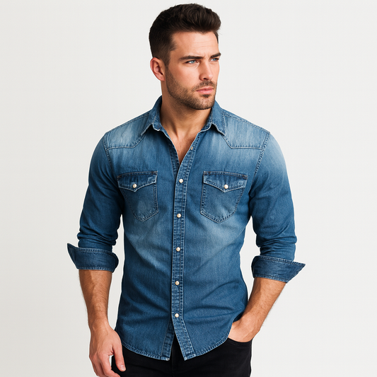 Mistrève | Chemise en Jean pour Homme – Moderne & Décontractée