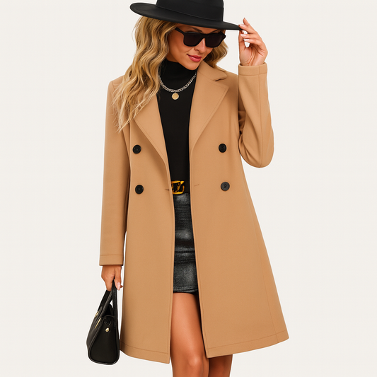 Mistrève | Trench-coat pour femme – Élégance, double boutonnage et col à revers