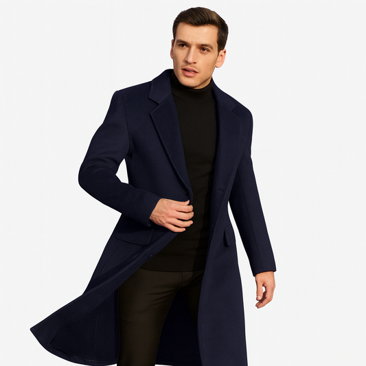 Mistrève | Manteau Long en Laine Homme –  Élégance Formelle